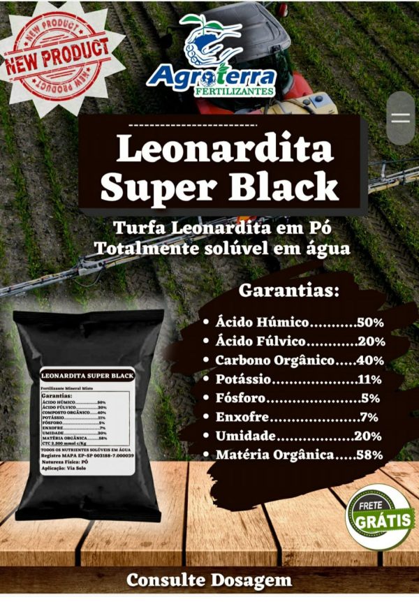 Leonardita em Pó Super Black ( Turfa )